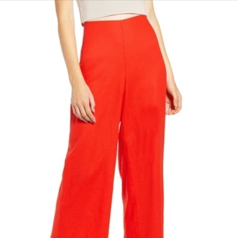 Pants Red Hibiscus Love Fire